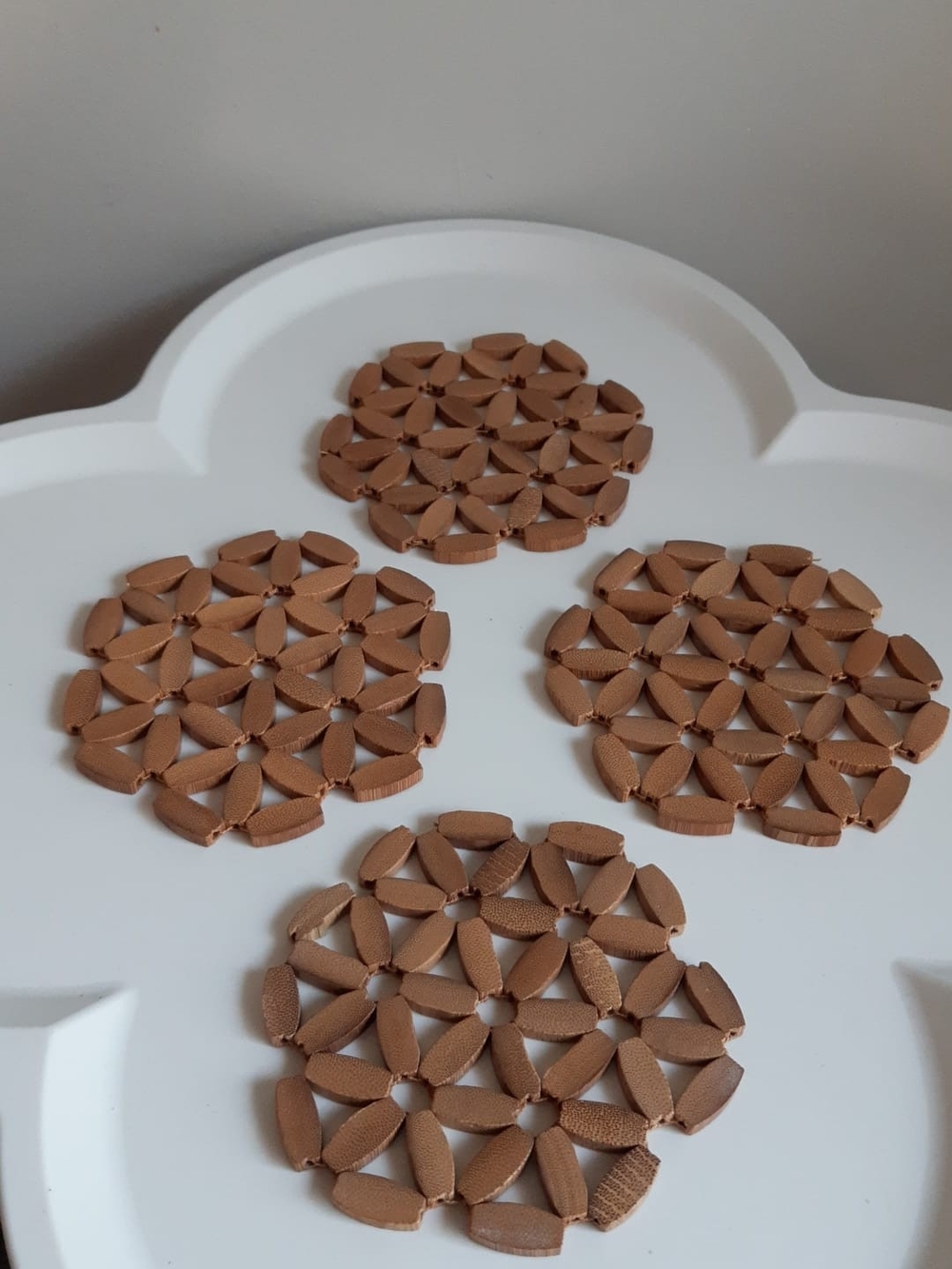 *2 for $20 deal* Set of 4 Wooden Beaded Coasters